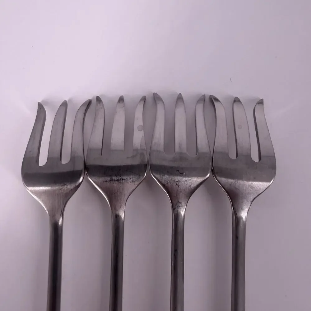 4X CF Cooper Bros QUEEN ANNE Stainless Cocktail Seafood Forks England